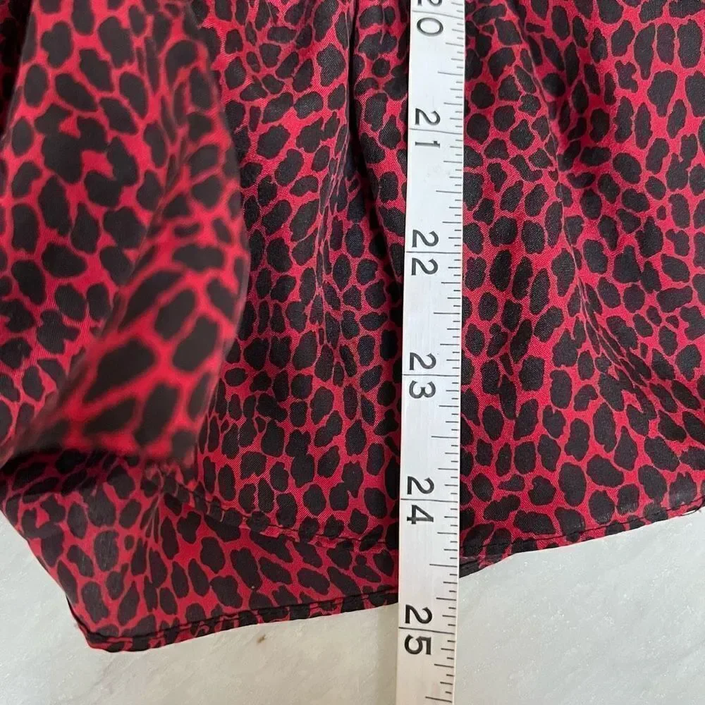 Michael Kors 100% Silk Peplum Long Sleeve Blouse Size Small loose fit